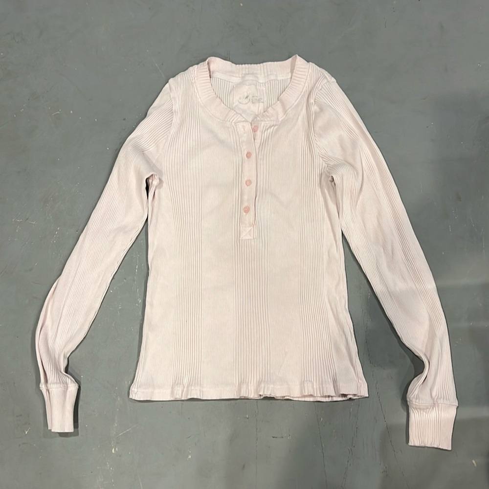 Aerie light pink Henley XL